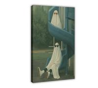 KBHJAOG Playground Ghosts - Funny Quirky Gothic Art Canvas Poster Wall Art Decor Print Picture Paintings for Living Room Bedroom Decoration 16x24inch(40x60cm)