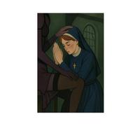 KBHJAOG Praying Nun & Femme Fatale Canvas Poster Wall Art Decor Print Picture Paintings for Living Room Bedroom Decoration 20x30inch(50x75cm)