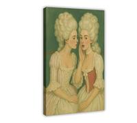 KBHJAOG Rococo Sapphic Whisper - Queer Vintage Canvas Poster Wall Art Decor Print Picture Paintings for Living Room Bedroom Decoration 08x12inch(20x30cm)