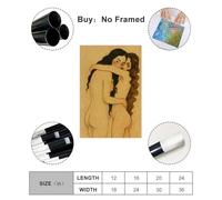 KBHJAOG Sapphic Embrace - Intimate Queer Feminine Art Canvas Poster Bedroom Decor Landscape Office Room Decor Gift 20x30inch(50x75cm)