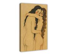 KBHJAOG Sapphic Embrace - Intimate Queer Feminine Art Canvas Poster Bedroom Decor Landscape Office Room Decor Gift 08x12inch(20x30cm)