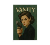 KBHJAOG Vanity Femme Fatale Poster - Retro Noir Style Powerful Canvas Poster Bedroom Decor Landscape Office Room Decor Gift 16x24inch(40x60cm)