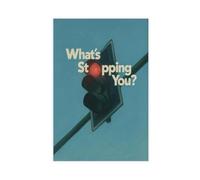 KBHJAOG What’s Stopping You_ - Motivational Conceptual Art Canvas Poster Wall Art Decor Print Picture Paintings for Living Room Bedroom Decoration 12x18inch(30x45cm)