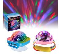 KBIBCK 2 Pack Wristband Disco Light with 5 Modes, Disco Ball Light, Portable Disco Lamp, Rechargeable Mini Wrist Strap Ball Lights for Party, Car, Dancing, DJ
