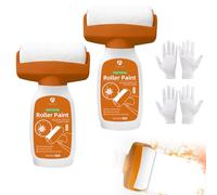 KBIBCK 2 Pcs Wall Repair Rolling Brush, Wall Repair Paste Roller, Wall Repair Roller Paint White, Roller Wall Patching Brush, Multi-Functional Wall Repair Tool for Graffiti, Scratches, Stains, Cracks