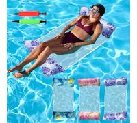 KBIBCK 3 Pack Inflatable Pool Floats Hammock,Inflatable Pool Lounger,Pools Float Water Hammocks with Manual Air Pump,4-in-1 Water Hammock InflatableFloating Chair Bed Raft Recliner Float for Adult Kid