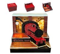 KBIBCK 3D Desk Calendar, Time Piece Calendar 2026 with LED Light, 3D Paper Sculpture Calendars 2026, DIY Art Memo Pad, for Home Office Desktop Decoration Gift