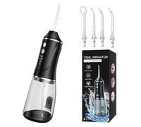 KBIBCK Advanced Cordless Water Flosser Oral Irrigator, Portable Oral Irrigator with 380ML Large Tank, 4 Jet Tip & 3 Modes,IPX7 Waterproof Electric Flosser for Braces, Gum Care Travel Home