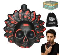 KBIBCK Aztec Death Whistle, 125 dB Screaming Aztec Death Whistle, Screaming Aztec Death Whistle, Authentic Human Sounding Screams with Drawstring Bag, Ideal for the Day of the Dead (Style 2)