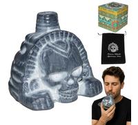 KBIBCK Aztec Death Whistle, 125 dB Screaming Aztec Death Whistle, Screaming Aztec Death Whistle, Authentic Human Sounding Screams with Drawstring Bag, Ideal for the Day of the Dead (Style 3)