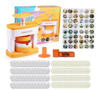 KBIBCK Badge Making Kit for Kids, DIY Badge Making Machine, 55mm Button Maker Machine Kids with 48 Button Parts, 4 Cute Stickers & Circle Cutter, Pin Badge Maker Machine for Boys Girls Party Gift (B)