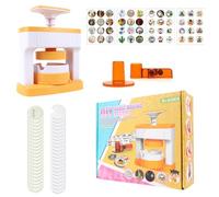 KBIBCK Badge Making Kit for Kids, DIY Badge Making Machine with 48 Pcs Button Parts, 4 Cute Stickers & Circle Cutter, 55mm Button Maker Machine Kids, Pin Badge Maker Machine for Boys Girls Party Gift