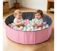 KBIBCK Ball Pit, Foldable Baby Ball Pit, 100 CM Kids BallPit for Children Girls Boys, Nursery Baby Playpen, Portable Babys Round Ocean Balls Pool for Dogs Cats Indoor Outdoor,Balls Not Included (Pink)