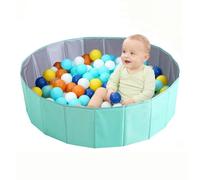 KBIBCK Ball Pit, Foldable Baby Ball Pit, 80 CM Kids BallPit for Children Girls Boys, Nursery Babys Playpen, Portable Baby Round Ocean Balls Pool for Dog Cat Indoor Outdoor, Balls Not Included (Cyan)