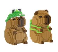 KBIBCK Capybara Building Blocks Set,3329 PCS DIY Building Blocks Capybara,Animal Building Block,Mini Animal Bricks,Creative DIY Educational Toy for Birthday Gifts,Stress Relief