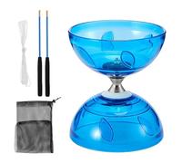 KBIBCK Diabolo Freewheel with Ball Bearing, Triple Storage Set, Diabolo Luminous in the Dark with Replacement Rope, 10 m, Pole, Mesh Bag, Diabolo with Ball Bearing, Gift for Beginners and
