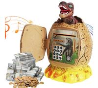 KBIBCK Dinosaur Egg Money Bank, Money Box for Kids, Dinosaur Egg Electronic ATM Cash Coin Box With Code Lock, Bank for Kids, Money Saving Box with Music and Night Light, Gifts for Aged 6+