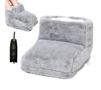 KBIBCK Electric Foot Warmer, Heated Foot Warmer with 3 Timer Settings & 3 Temperature Settings, Heating Pad for Foot for Men and Women, Relaxing Comfort Heat Therapy Women & Men Grey