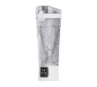 KBIBCK Electric Protein Shaker Bottle, Protein Shake Bottle, Electric Protein Shake Mixer, USB C Rechargeable Shaker Bottle for Protein, Made with Tritan, BPA Free, 700ML(White)