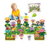 KBIBCK Flower Garden Building Toys,191PCS Flower Building Toys, FlowerBuilding Blocks,Education STEM Toys, Creative Pretend Gardening Gifts for 3 4 5 6 7 Year Old Girls and Boys Birthday Christmas
