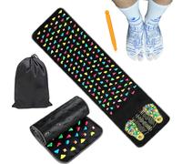 KBIBCK Foot Massage Mat 120x35 cm, Acupuncture Mat for Feet with Acupoint Socks & Storage Bag, Imitation Stone Foot Massage,Reflexology Walk StoneFoot Massage Stone Mat with Chart for Foots Relaxation