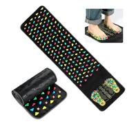 KBIBCK Foot Massage Mat, Acupuncture Mat for Feet, Reflexology Mats, Imitation Stone Foot Massage,Reflexology Walk Stone FootMassage,Foots Massages StoneMats with Chart for FootRelaxation (120x35 cm)