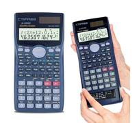 KBIBCK FX-991MS Scientific Calculator, 401 Functions Engineering Scientific Calculator with 10+2 Screen Displays, Portable Calculators, Solar and Battery for Students, Teachers, Office, Business