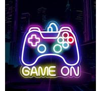 KBIBCK Game On Neon Sign, Game Neon Sign, Colorful LED Gaming Neons Light Signs, Games LED Neons Light Signs, USB Powered LEDs Gaming Controller Neone Lights for Games Room, Bedroom Decor, Play Area