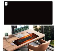 KBIBCK Heated Mouse Pad, 7 Heating Levels Heated Desk Mat, 80x40cm Heated Desk Pad, 4 Hours Automatic Shut-Off,Waterproof Warm Mouse Mat with Digital Display,Large Deskmat for Home Office Work(Black