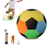 KBIBCK Indoor Football, House Ball Size 4,Soft TrainingFootball, Silent Soccer Ball,with Pump & Net Bag,Colorful Soft Football for Home and Yards, Dribbling,Training,FootballGift for Boys and Girls