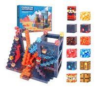 KBIBCK Magnetic Blocks, 54 PCS Magnetic Building Blocks, STEM Montessori Sensory Toys, Construction Cube Toys, Build Magnetice Dark Sword Castle World, Christmas Birthday Gifts for Kids Boys and Girls