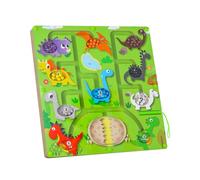 KBIBCK Magnetic Color and Number Maze Toys, Montessori Wooden Magnet Board, Dinosaur Montessori Toys for 3 4 5 Year Old Kid, Magnetic Maze Fine Motor Skills Toys for Toddlers Fine Motor Skills Toddler