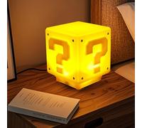 KBIBCK Night Light for Kids, Super Bros Mini Question Block Night Light, Mini Question Block Lights, 3D Icon Cube Lamp with Game Sound Effects, USB Rechargeable Gifts for Boys Girls, Game Room Decor