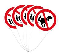 KBIBCK No Dog Toilet Sign Sign 30 x 15 cm Sign No Dog Toilet Made of PVC, Weatherproof UV Protection, Printed on Both Sides Pack of 4