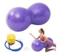 KBIBCK Peanut Ball, 90x45CM Anti-Burst Sensory Peanut Shape Exercise Ball with Tactile Nodules, Peanut Yoga Ball with Pump for Kid Adult Yoga Pilates Pregnancy Core Training Physical Therapy(Purple)