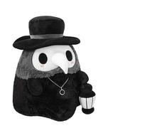 KBIBCK Plague Doctor Plush Toy, 20 cm Luminous Halloween Cosplay Doll, Plagues Doctors Plush Toy, Plague Doctor Plush for Decoration of Easter and Halloween