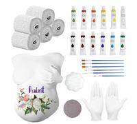 KBIBCK Pregnancy Belly Casting Kit, DIY Set for Belly Plaster Cast with Plaster Cloth Rolls, Paint, Brushes, 3D Model, Pregnancy Memories, Keepsakes and Gifts for Expectant Mothers