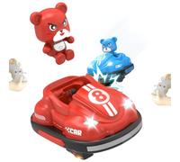 KBIBCK Remote Controlled Children's Car Scooter, Pack of 2 RC Bumper Car, Remote Controlled Car Scooter for Children with LED Light and Music, 360° Remote Control Bumper Cars, Gifts for Boys and Girls
