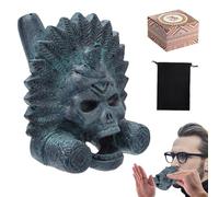 KBIBCK Screaming Aztec Death Whistle, Aztec Whistle, Authentic Human Sounding Screams, 125 Decibels, Ceramic, Gifts With Storage Bag for Collectors Halloween The Feast of the Dead, Black