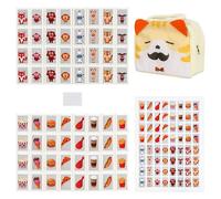 KBIBCK Seaside Escape Game Blocks Mahjong Sets, 65 Tiles Seaside Escape Board Games, Mini Mahjong Set, Beachside Boards Games, Animal & Food Pattern MahjongGame, Family Board Games for Kids and Adults