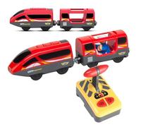 KBIBCK Track Accessories Remote Control Train, Electric Remote Trains Toy for Toddlers, Electric Trains, Battery Operated Train Compatible with Thomas, Brio, Chuggington（Red）