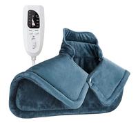 KBIBCK Weighted Neck and Shoulder Heat Pad, Heat Pad for Neck and Shoulder with Over-Heating Protection, Machine Washable, Electric Neck Heating Pad for Men Women Elderly (58 * 42cm, Dark Bule)