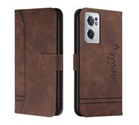 KBIKO-zxl Wallet Case for OnePlus Nord CE 2 5G, Magnetic Flip Leather Case with RFID Block Card Slots Kickstand Shockproof Protective Cover Compatible with OnePlus Nord CE 2 5G.Brown HX
