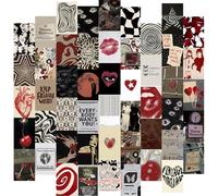 KBKBART Downtown Girl Room Decor Y2k Posters - Dark Red Downtown Girl Aesthetic Wall Decor, Y2k Room Decor 2000s Collage Kit, 4"x6" Wall Art Prints Dorm Decorations For Teen Girls Bedroom (Unframed)
