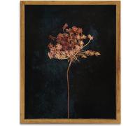 KBKBART Framed Vintage Wall Art Prints, Retro Moody Floral Botanical Canvas Painting Farmhouse Decor, Black Dark Classical Flower Framed Canvas Wall Art for Bathroom, Bedroom, Living Room, Gallery,