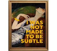 KBKBART Gold Framed Vintage Wall Art, Classical Feminist Poster for Room Aesthetic, Inspirational Decor for Bedroom, Motivational Quotes Wall Prints, Canvas Fine Art