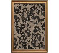 KBKBART Neutral Framed Canvas Wall Art for Living Room Bedroom Decor, Abstract Vintage Wall Art Minimalist Floral Pattern Botanical Japanese Wall Paintings, Gold Framed Canvas Prints for Wall Decor,