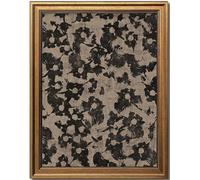KBKBART Neutral Framed Canvas Wall Art for Living Room Bedroom Decor, Abstract Vintage Wall Art Minimalist Floral Pattern Botanical Japanese Wall Paintings, Gold Framed Canvas Prints for Kitchen