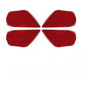 KBKEUBUAD Car Moulding Strips for Civic 10th Gen 2016-2019 Car 4pcs Door Handle Bowl Trim Carbon Fiber Decor Sticker(Red)