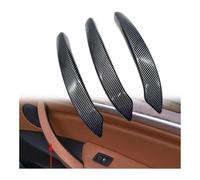 KBKEUBUAD Inside Interior Handle for B&MW X5 E70 2007-2013 Car Inner Door Handle Panel Pull Cover Trim 3PCS/Set LHD Carbon Fiber Look